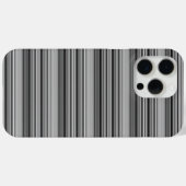 かわいい 黒 グレー ストライプ  Case-Mate iPhoneケース (裏面 (横))