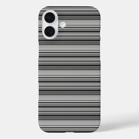 かわいい 黒 グレー ストライプ  Case-Mate iPhoneケース (裏面)