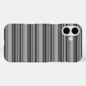 かわいい 黒 グレー ストライプ  Case-Mate iPhoneケース (裏面 (横))
