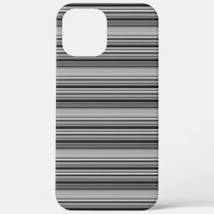 かわいい 黒 グレー ストライプ iPhone 12 PRO MAX ケース