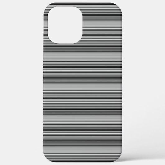 かわいい 黒 グレー ストライプ  Case-Mate iPhoneケース (裏面)