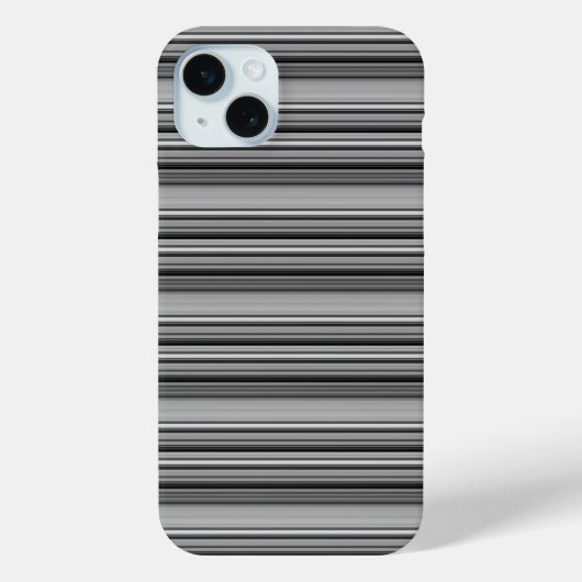 かわいい 黒 グレー ストライプ  Case-Mate iPhoneケース (裏面)