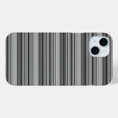 かわいい 黒 グレー ストライプ  Case-Mate iPhoneケース (裏面 (横))
