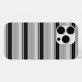 かわいい 黒 グレー ストライプ Case-Mate iPhoneケース (裏面 (横))