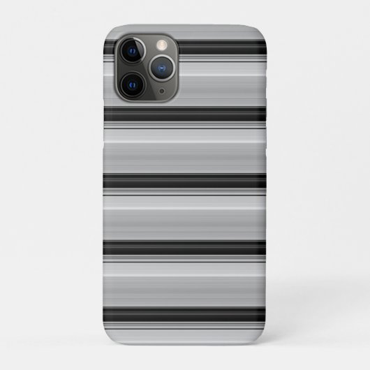 かわいい 黒 グレー ストライプ Case-Mate iPhoneケース (裏)