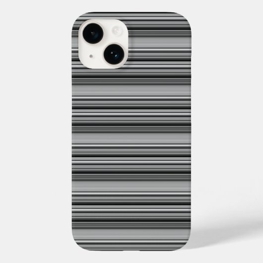 かわいい 黒 グレー ストライプ  Case-Mate iPhoneケース (裏面)