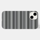 かわいい 黒 グレー ストライプ  Case-Mate iPhoneケース (裏面 (横))