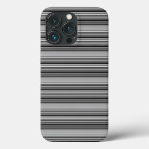 かわいい 黒 グレー ストライプ iPhone 13 PROケース