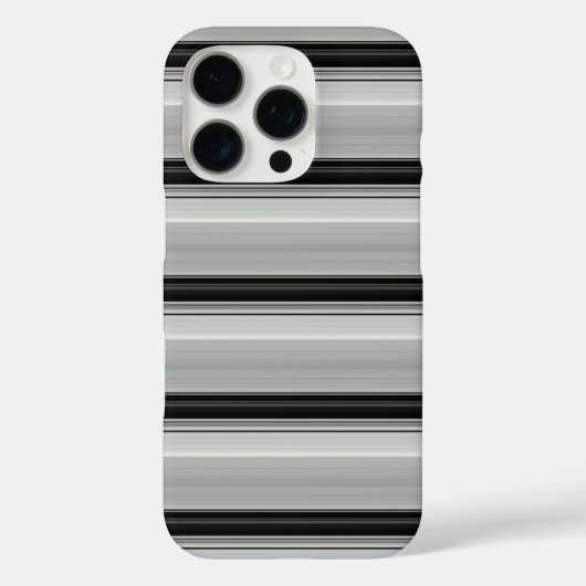 かわいい 黒 グレー ストライプ Case-Mate iPhoneケース (裏面)