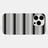 かわいい 黒 グレー ストライプ Case-Mate iPhoneケース (裏面 (横))