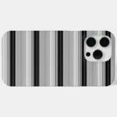 かわいい 黒 グレー ストライプ Case-Mate iPhoneケース (裏面 (横))