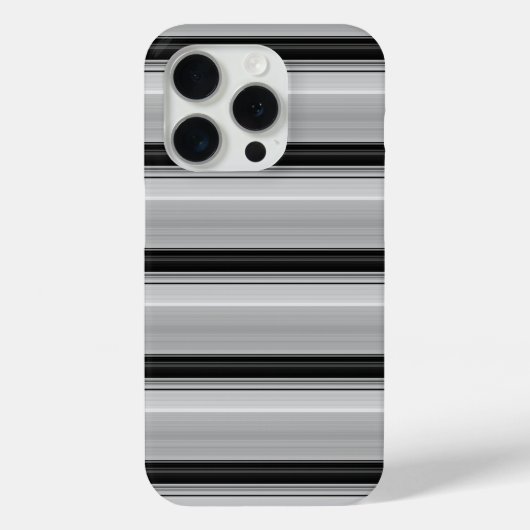 かわいい 黒 グレー ストライプ Case-Mate iPhoneケース (裏面)