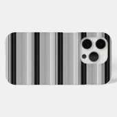 かわいい 黒 グレー ストライプ Case-Mate iPhoneケース (裏面 (横))