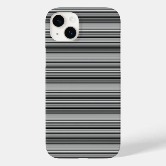 かわいい 黒 グレー ストライプ Case-Mate iPhoneケース (裏面)