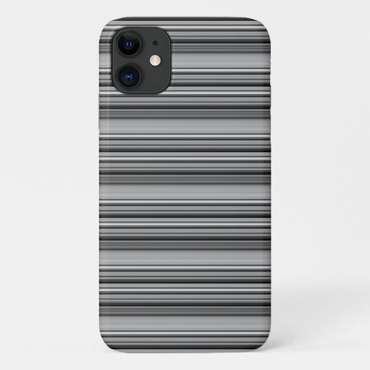 かわいい 黒 グレー ストライプ Case-Mate iPhoneケース (裏面)