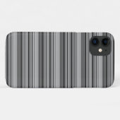かわいい 黒 グレー ストライプ Case-Mate iPhoneケース (裏面(横))