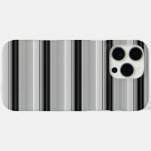 かわいい 黒 グレー ストライプ Case-Mate iPhoneケース (裏面 (横))