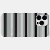 かわいい 黒 グレー ストライプ Case-Mate iPhoneケース (裏面 (横))