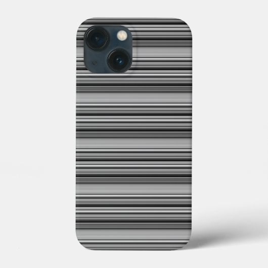 かわいい 黒 グレー ストライプ Case-Mate iPhoneケース (裏面)