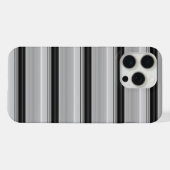 かわいい 黒 グレー ストライプ iPhoneケース (裏面横)