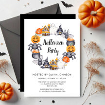 かわいい 黒 ハッピーハロウィン イラスト パーティー