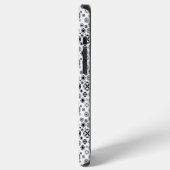 かわいい 黒 白 アラベスク 装飾 パターン iPhoneケース (左側面)