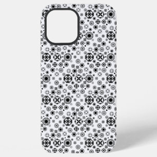 かわいい 黒 白 アラベスク 装飾 パターン iPhone 12 PRO MAXケース