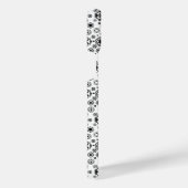 かわいい 黒 白 アラベスク 装飾 パターン iPhoneケース (右側面)