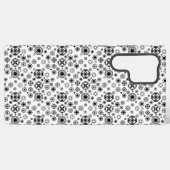 かわいい 黒 白 アラベスク 装飾 パターン SAMSUNG GALAXYケース (裏面横)