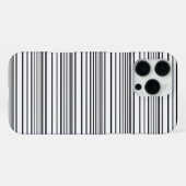 かわいい 黒 白 ストライプ iPhoneケース (裏面横)