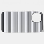 かわいい 黒 白 ストライプ iPhoneケース (裏面横)