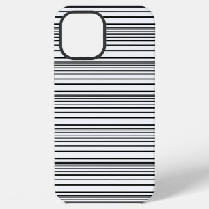 かわいい 黒 白 ストライプ iPhone 12 PRO MAXケース