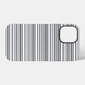 かわいい 黒 白 ストライプ iPhoneケース (裏面横)