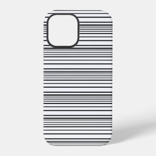 かわいい 黒 白 ストライプ iPhone 12 PROケース
