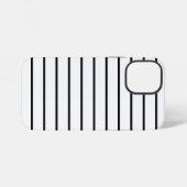 かわいい 黒 白 ストライプ iPhoneケース (裏面横)