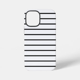 かわいい 黒 白 ストライプ iPhone 12 MINIケース