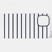 かわいい 黒 白 ストライプ iPhoneケース (裏面横)