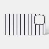 かわいい 黒 白 ストライプ iPhoneケース (裏面横)