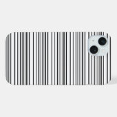 かわいい 黒 白 ストライプ iPhoneケース (裏面横)