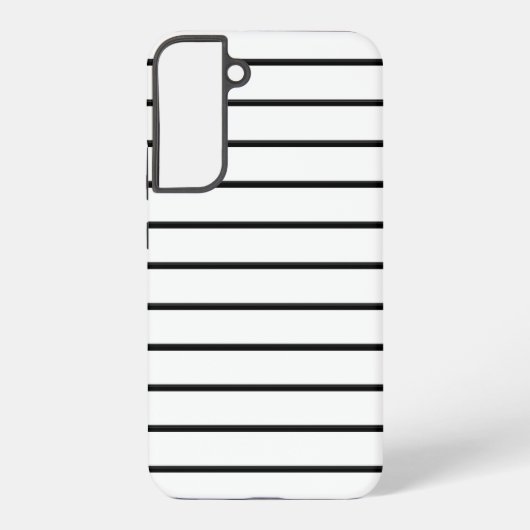 かわいい 黒 白 ストライプ SAMSUNG GALAXYケース (裏面)