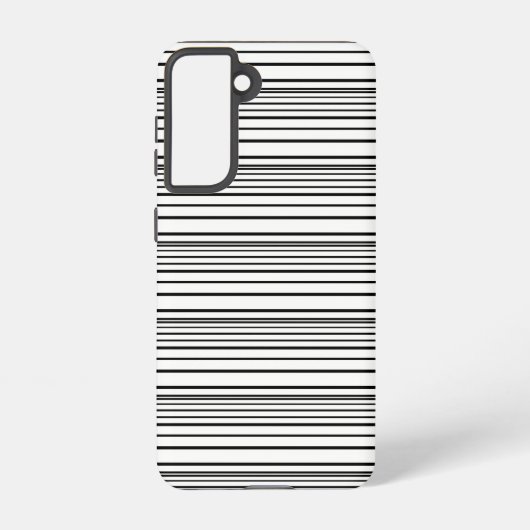 かわいい 黒 白 ストライプ SAMSUNG GALAXYケース (裏面)