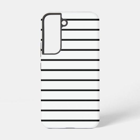 かわいい 黒 白 ストライプ SAMSUNG GALAXYケース (裏面)