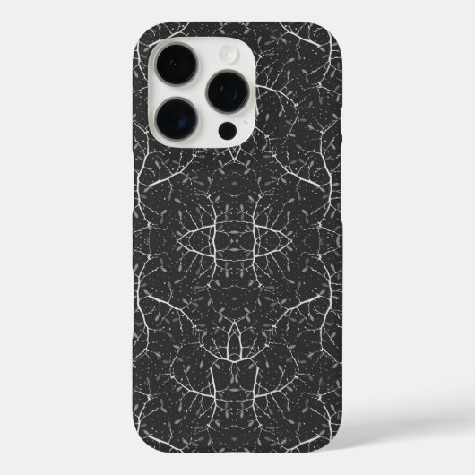 かわいい 黒 白 ツリー パターン Case-Mate iPhoneケース (裏面)