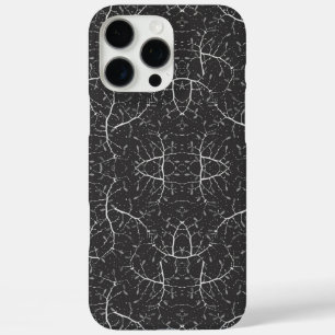 かわいい 黒 白 ツリー パターン iPhone 16 PRO MAXケース