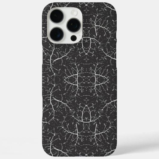 かわいい 黒 白 ツリー パターン Case-Mate iPhoneケース (裏面)