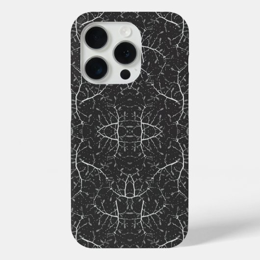かわいい 黒 白 ツリー 模様 Case-Mate iPhoneケース (裏面)