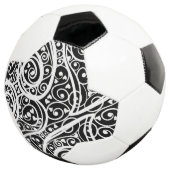 かわいい 黒 白 ハート柄 サッカーボール (3/4)