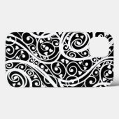 かわいい 黒 白 ハート柄 Case-Mate iPhoneケース (裏面 (横))