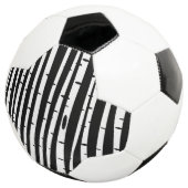 かわいい 黒 白 木 パターン サッカーボール (3/4)