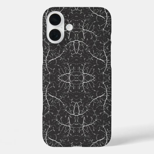 かわいい 黒 白 木 パターン Case-Mate iPhoneケース (裏面)